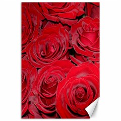 Red Roses Love Canvas 24  X 36  by yoursparklingshop