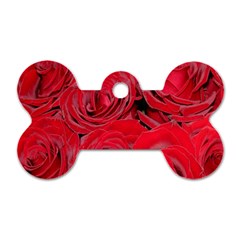 Red Roses Love Dog Tag Bone (one Side) by yoursparklingshop