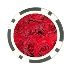 Red Roses Love Poker Chip Card Guards (10 Pack)  by yoursparklingshop