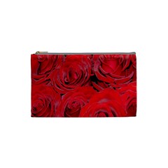 Red Roses Love Cosmetic Bag (small)  by yoursparklingshop