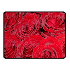 Red Roses Love Fleece Blanket (small) by yoursparklingshop