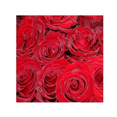 Red Roses Love Small Satin Scarf (square) by yoursparklingshop