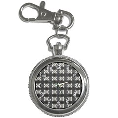 Black White Gray Crosses Key Chain Watches by yoursparklingshop