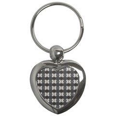 Black White Gray Crosses Key Chains (heart)  by yoursparklingshop