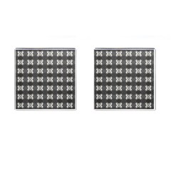 Black White Gray Crosses Cufflinks (square) by yoursparklingshop