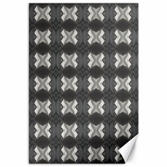 Black White Gray Crosses Canvas 12  X 18   by yoursparklingshop