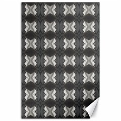 Black White Gray Crosses Canvas 24  X 36  by yoursparklingshop