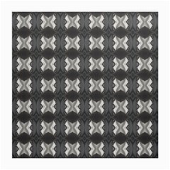 Black White Gray Crosses Medium Glasses Cloth by yoursparklingshop