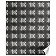 Black White Gray Crosses Canvas 11  X 14   by yoursparklingshop