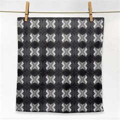 Black White Gray Crosses Face Towel by yoursparklingshop