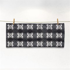 Black White Gray Crosses Hand Towel by yoursparklingshop