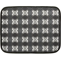 Black White Gray Crosses Fleece Blanket (mini) by yoursparklingshop