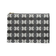 Black White Gray Crosses Cosmetic Bag (large)  by yoursparklingshop