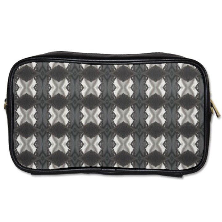 Black White Gray Crosses Toiletries Bags 2-Side