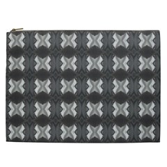 Black White Gray Crosses Cosmetic Bag (xxl)  by yoursparklingshop