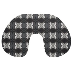 Black White Gray Crosses Travel Neck Pillows by yoursparklingshop