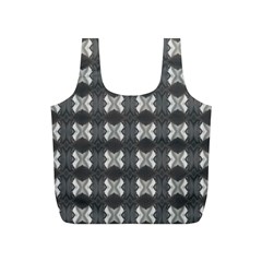 Black White Gray Crosses Full Print Recycle Bags (s)  by yoursparklingshop