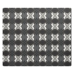 Black White Gray Crosses Double Sided Flano Blanket (small)  by yoursparklingshop