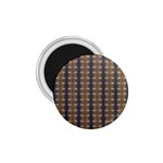 Black Brown Gold Stripes 1.75  Magnets Front