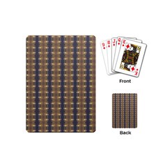 Black Brown Gold Stripes Playing Cards (mini) 