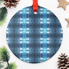 Blue Diamonds Of The Sea 1 Ornament (round)  by yoursparklingshop