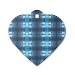 Blue Diamonds Of The Sea 1 Dog Tag Heart (one Side) by yoursparklingshop