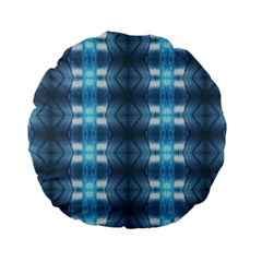 Blue Diamonds Of The Sea 1 Standard 15  Premium Round Cushions by yoursparklingshop