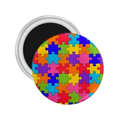 Funny Colorful Jigsaw Puzzle 2 25  Magnets by yoursparklingshop