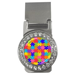 Funny Colorful Jigsaw Puzzle Money Clips (CZ) 