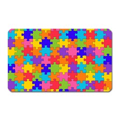 Funny Colorful Jigsaw Puzzle Magnet (rectangular) by yoursparklingshop