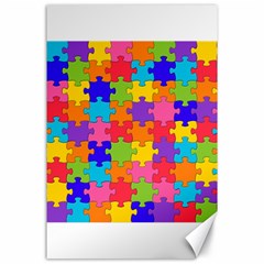 Funny Colorful Jigsaw Puzzle Canvas 24  x 36 