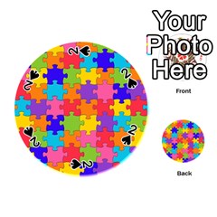 Funny Colorful Jigsaw Puzzle Playing Cards 54 (Round) 