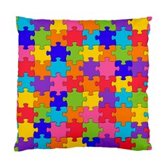 Funny Colorful Jigsaw Puzzle Standard Cushion Case (one Side) by yoursparklingshop