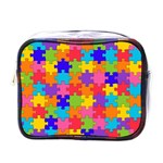 Funny Colorful Jigsaw Puzzle Mini Toiletries Bags Front