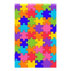 Funny Colorful Jigsaw Puzzle Shower Curtain 48  x 72  (Small) 