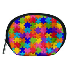 Funny Colorful Jigsaw Puzzle Accessory Pouches (medium)  by yoursparklingshop