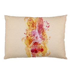 Paris With Watercolor Pillow Case by TastefulDesigns