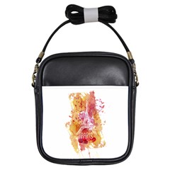 Paris   Mon Amour   With Watercolor Girls Sling Bags by TastefulDesigns