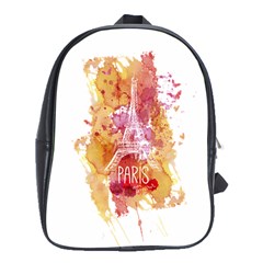 Paris   Mon Amour   With Watercolor School Bags (xl)  by TastefulDesigns