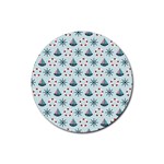 Nautical Elements Pattern Rubber Round Coaster (4 pack)  Front