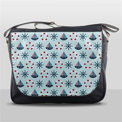 Nautical Elements Pattern Messenger Bags by TastefulDesigns