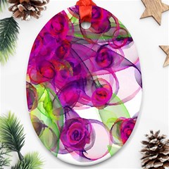 Violet Oval Ornament (two Sides)