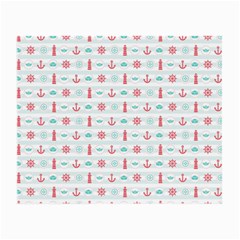 Seamless Nautical Pattern Small Glasses Cloth (2-side)