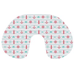 Seamless Nautical Pattern Travel Neck Pillows by TastefulDesigns