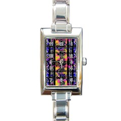 Urban Tribal Stripes Rectangle Italian Charm Watch by dflcprints