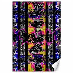 Urban Tribal Stripes Canvas 12  X 18   by dflcprints