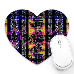 Urban Tribal Stripes Heart Mousepads by dflcprints