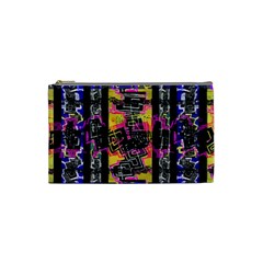 Urban Tribal Stripes Cosmetic Bag (small)  by dflcprints