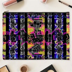 Urban Tribal Stripes Cosmetic Bag (xxxl)  by dflcprints