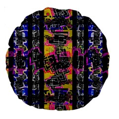 Urban Tribal Stripes Large 18  Premium Round Cushions by dflcprints